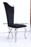 Black Fabric Cross Leg Simple Design Dining Chair