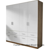 Wooden High Gloss Bedroom Combined 4 Door Wardrobe Closet (WB09)