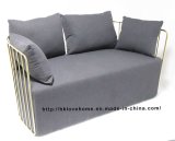 Leisure Coffee Living Furniture Metal Wire Triple Outdoor Sofa