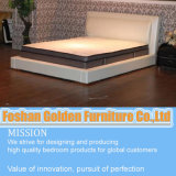 White High Leather Headborad Bed