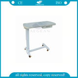 AG-Obt009 with One Small Drawer Height Adjustable ABS Hospital Bed Tray Table