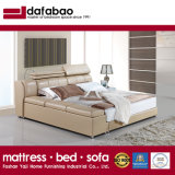 Buff Beige Color Leather Bed for Bedroom Use (FB3073)