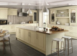 New Design off White PVC Membrane Coated Kitchen Cabinet