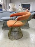 Metal Leisure Restaurant Cushion Outdoor Steel Ding Wire Chair