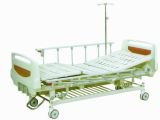 Mobile Three Functions Manual Medical Bed with Safety Rails (A-3)