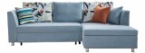 Three Seats Corner Sofa Bed with Storage Footstool