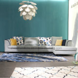 Blue Fabric Corner Sofa for Home