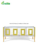 Modern Wooden Legs Mirrored Furniture