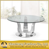 Cheap Glass Top Stainless Steel Tea Table Center Table Wholesale