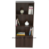 Espresso-Wengue Color Bookcase with Storage Area