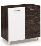 Modern Melamine 2 Door Living Room Low Storage Cabinet Bookshelf