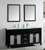 Double Basin Solid Wood Furniture in Bathroom