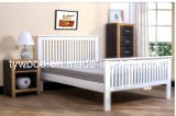 New Shaker Style White Wooden Bed Frame Quality Double 4FT6 Wood Classic Modern Bed