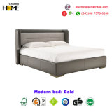 2017 French Modern Solid Wood Leather Fabric Bed for Bedroom (HC-B09)