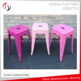 Stackable Banquet Restaurant Pink Color Iron Dining Stools (TP-28)