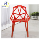 Armrest Plastic Back Support Metal Legs Dining Chair