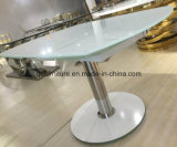 Rotatary Dining Table Practical with White Tempered Glass 963#