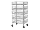 5-Tier Adjustable Metal Shelving with Wheels