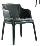 High End Black Leather Restaurant/Cafe Chair (FOH-BCA25)