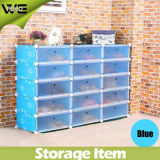 15 Cubes Display Plastic Shoe Organizer Storage Cabinet