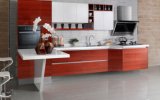 2017 White and Black Melamine Kitchen Cabinet Designs (zg-017)