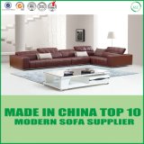 Modern Corner Leather Sofa with Adjustable Headrest