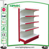 Supermarket Metal Gondola Shelving with Wood Shelf