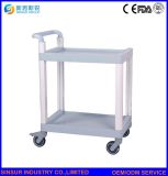 Hospital Furniture Multi Purpose ABS 2-Tier Medical Treatment Carts/Trolley