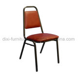 Restaurant Furiture Metal Stackable Chair Upholstered with Colorful Vinly