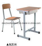 Cheap Simple Wood Furniture School Desk and Chair A01+KZ02