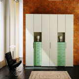 Blister Pure White MDF Wood Wardrobe