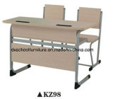 Double Seat Wooden Product School Desk and Chair Furniture Set