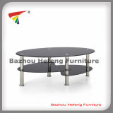 Tempered Glass Coffee Table with Stainless Steel (CT001)