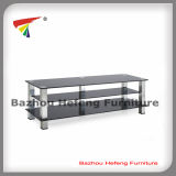 Glass TV Stand with Aluminum Tube Living Room Furniture (TV108)