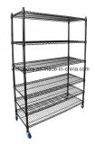 Epoxy Black Commercial Heavy Duty Adjustable Metal Wire Storage Shelf