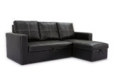 Extended Leather Sofa Bed for Home Living Room Furniture (HC009)