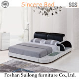 3313 Real Leather Modern Bed