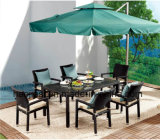 Outdoor /Rattan / Garden / Patio/ Hotel Furniture Rattan Chair & Table Set (HS 1211C & HS716090DT)