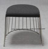 Dining Restaurant Stackable Strings Chrome Gray Wire Dining Bar Stools