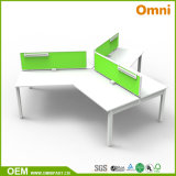 New Style 120 Degree Office Furniture Table for Three Person