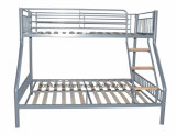 Metal Triple Sleeper Bed with Wooden Slats Base