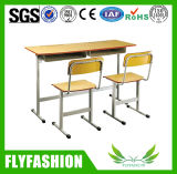 Classroom Furniture Double Student Desk with Chair (SF-02D)