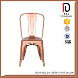 China Steel Banquet Furniture Metal Gold Golden Tolix Chair