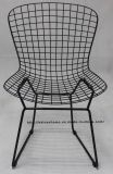 Modern Dining Restaurant Knock Down Metal Bertoia Black Wire Chair