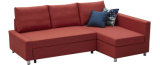 Fabric Corner Sofa Bed with Storage