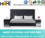 Hot-Selling Modern Bedroom Black Leather King Size Bed (HC270)
