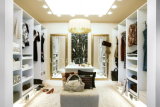 Plywood Wardrobe Closet in White Color (Bedroom closets) (BF18)