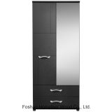 Adjustable Hinge Mirrored Combination 2 Door Wardrobe (WB75)