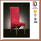 High Back Wave Back Deisgn Red Upholstery Chair for Dining Room