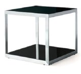 Chrome Steel End Side Coffee Table Stool